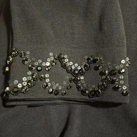 Ann Taylor Embellished Mock Neck Bell Sleeve Sweater M New - Picture 9 of 9